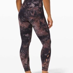Lululemon Unlimit High-Rise Tight 25" *Keyhole Tye Dye Grey Pink Purple Size 6